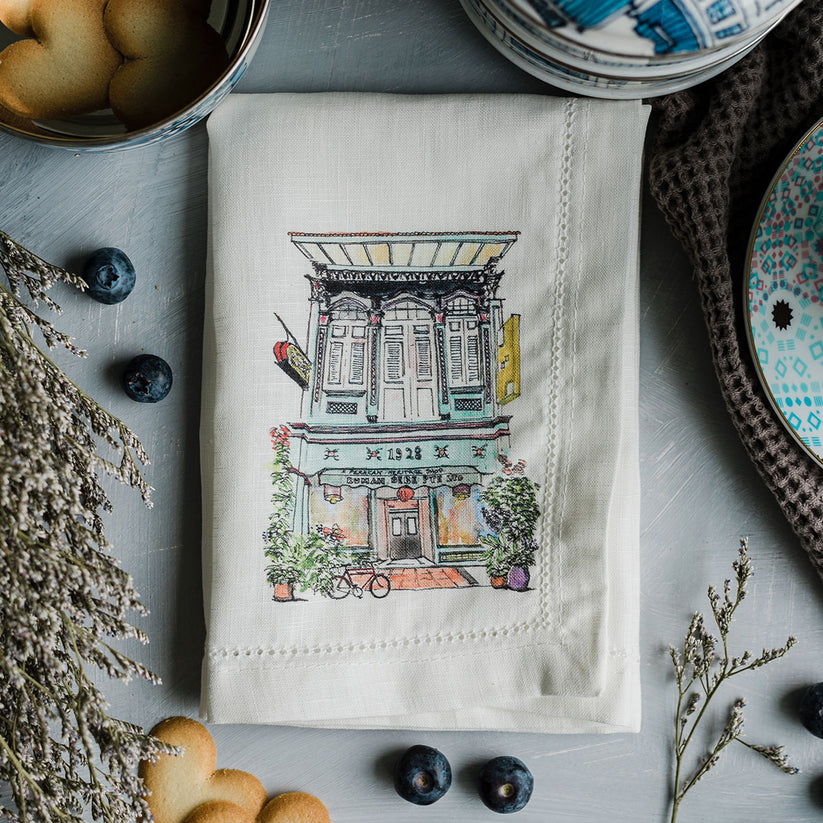 Singapore Themed Dinner Napkins | Set of 6