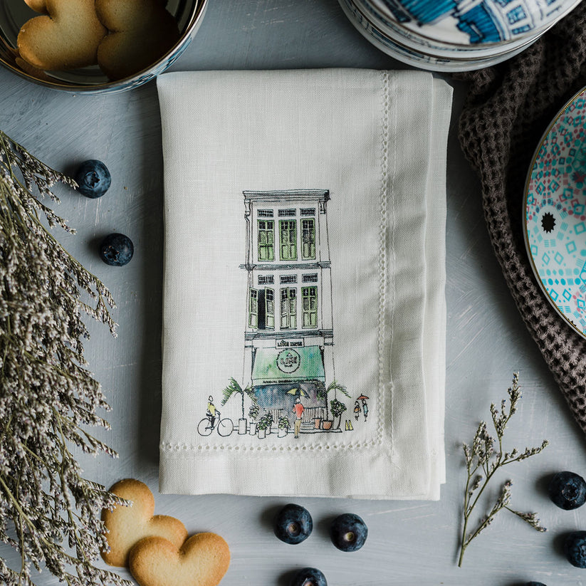 Singapore Themed Dinner Napkins | Set of 6