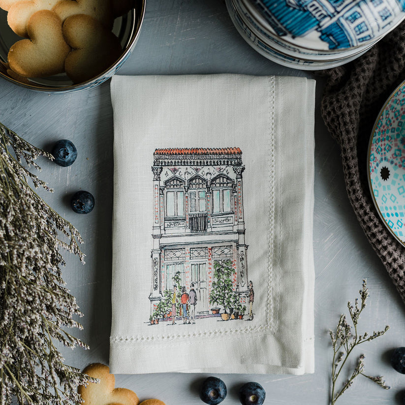 Singapore Themed Dinner Napkins | Set of 6
