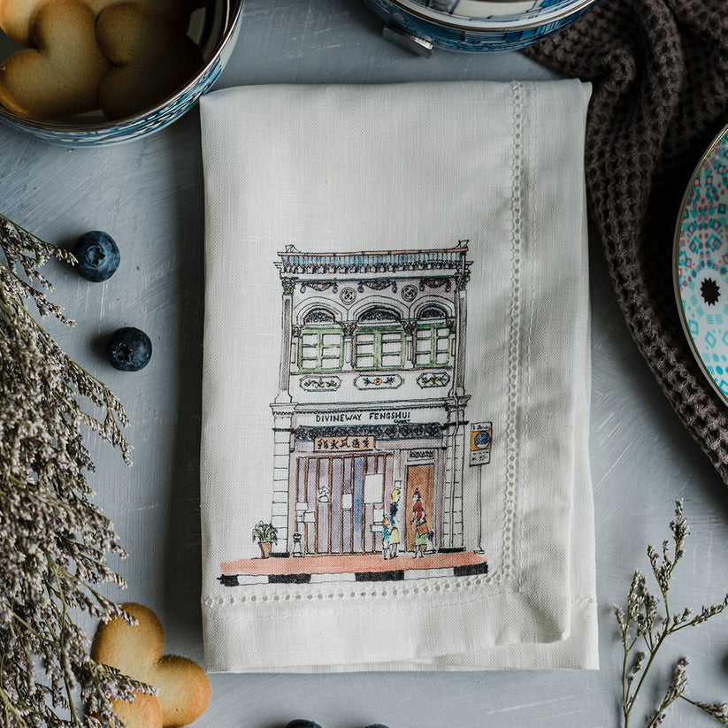 Singapore Themed Dinner Napkins | Set of 6