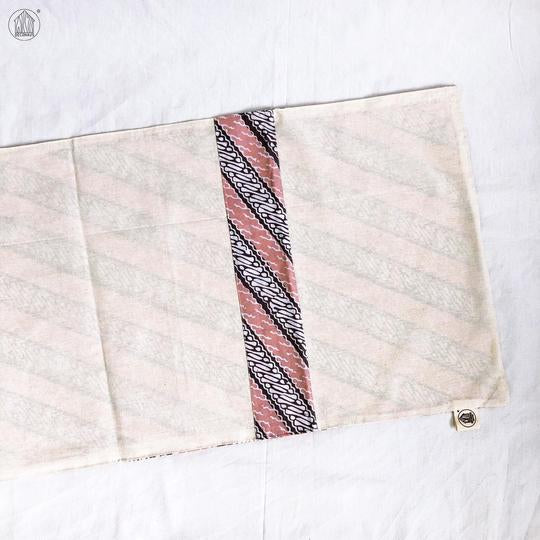 LERENG KECIL Batik Hand-Stamped Table Runner in Pastel