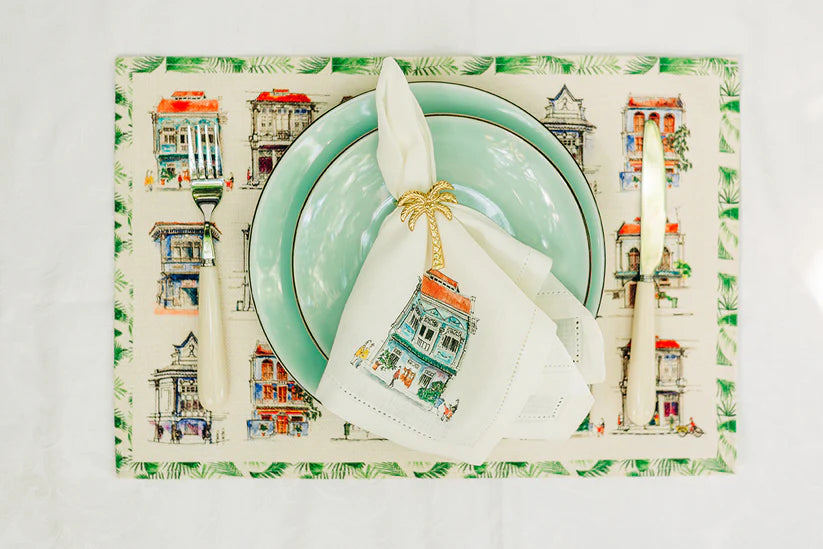 Singapore Themed Napkins | Set of 4