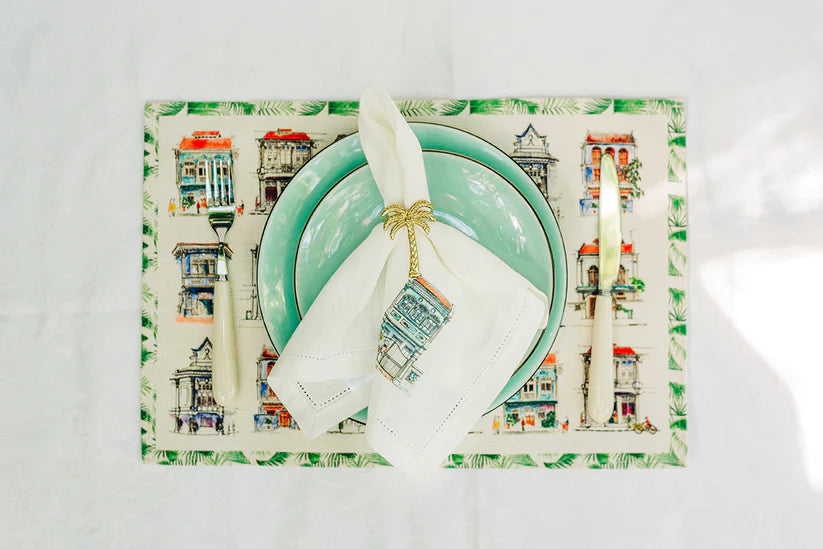 Singapore Themed Napkins | Set of 4