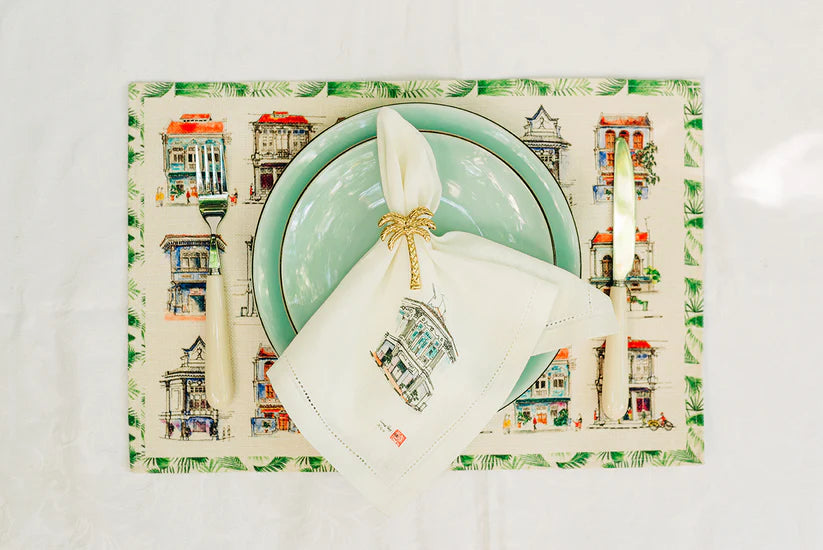 Singapore Themed Napkins | Set of 4