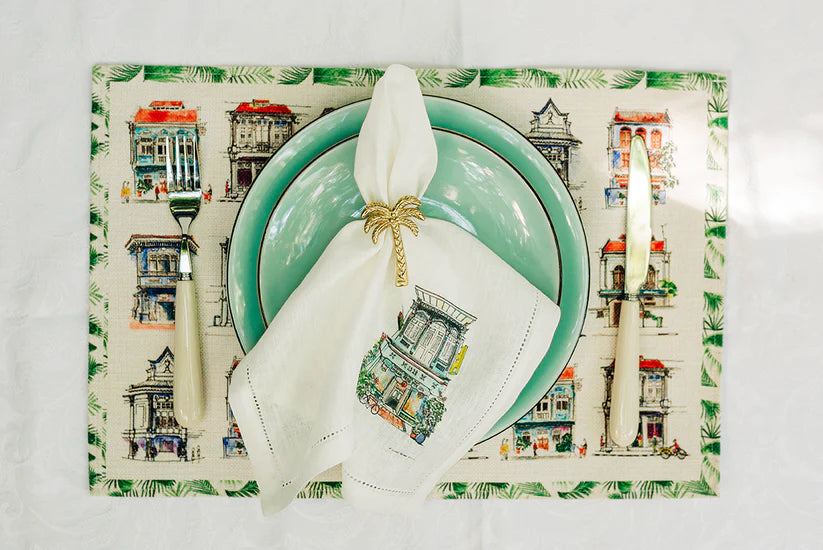 Singapore Themed Napkins | Set of 4