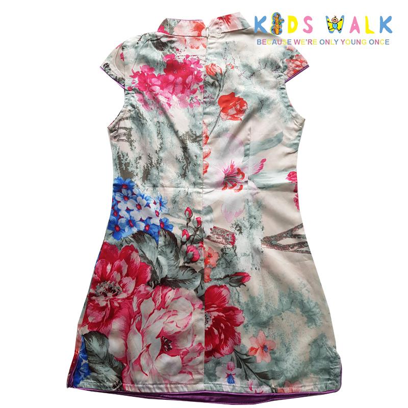 YM-35 FLORA PRINT KIDS CHEONGSAM
