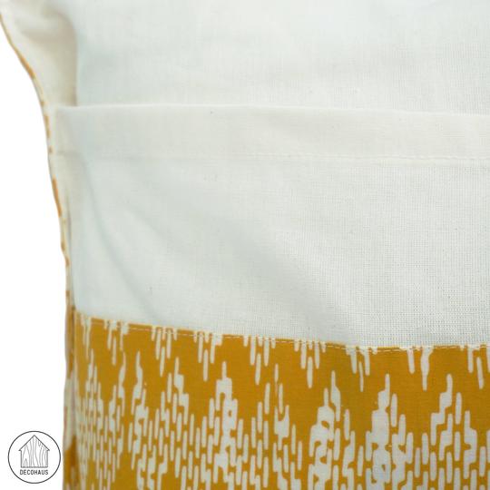 ZIGZAG Mustard Batik Handstamp Cushion Cover